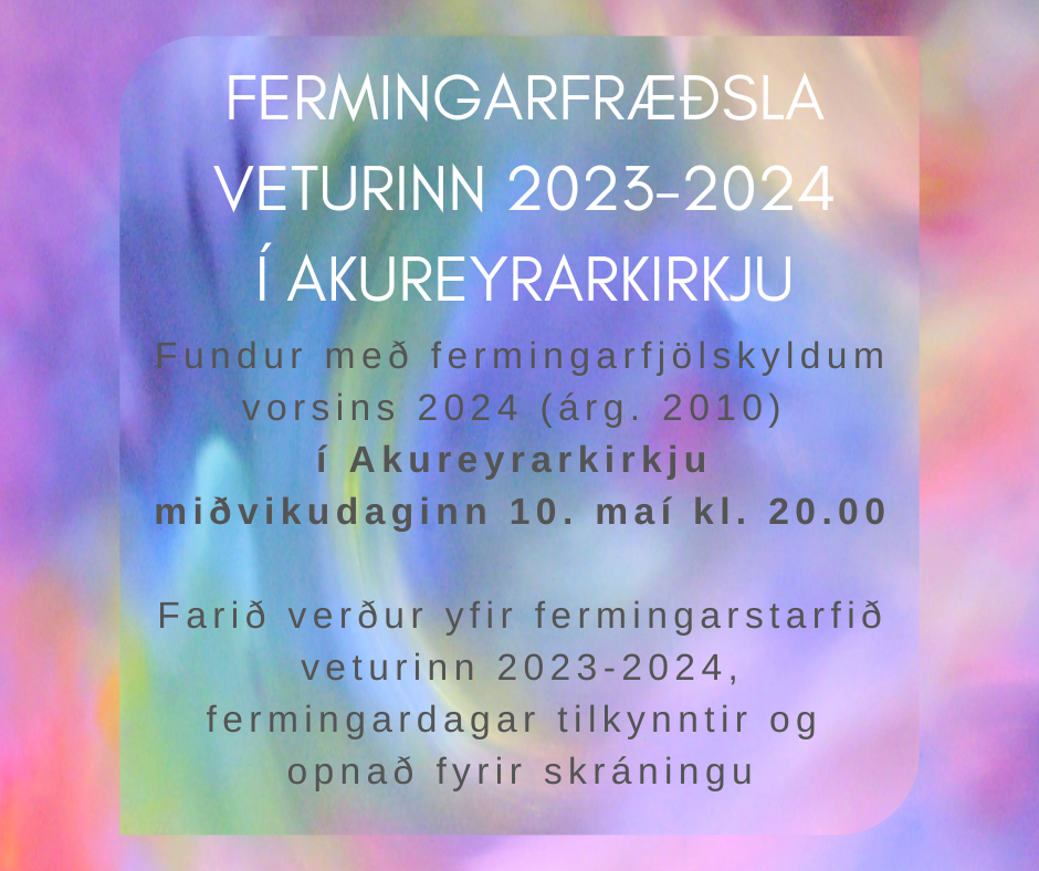 Fermingarstarfið veturinn 2023-2024