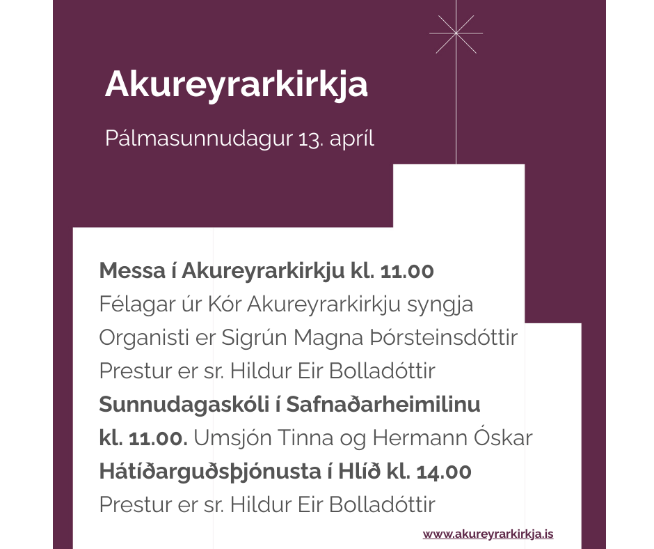 Pálmasunnudagur í Akureyrarkirkju