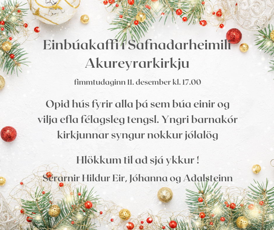 Einbúakaffi í Safnaðarheimilinu
