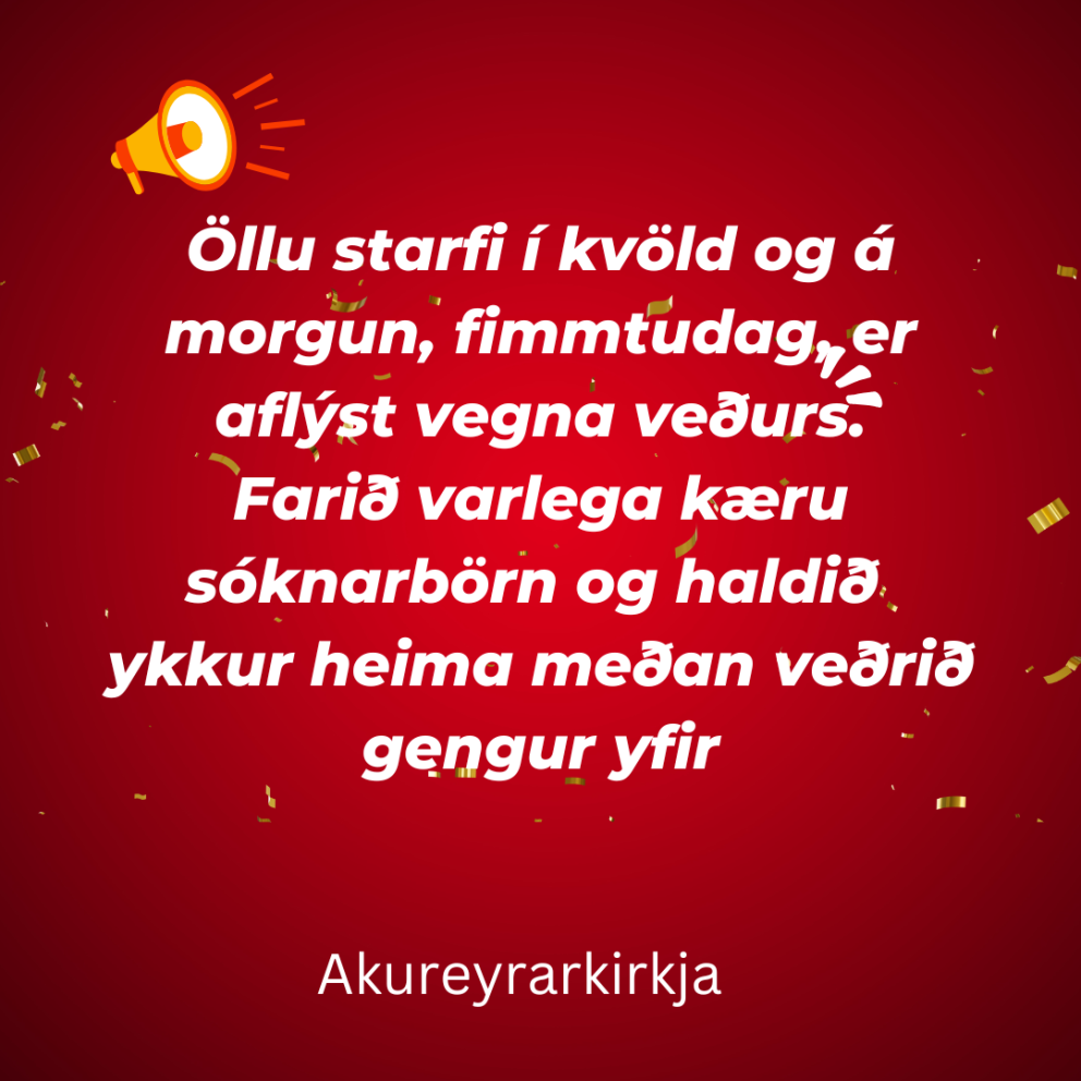 Aflýst vegna veðurs