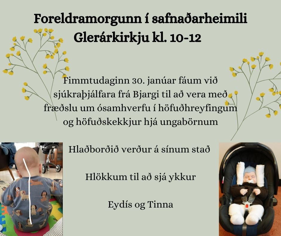 Sameiginlegir foreldramorgnar Glerárkirkju og Akureyrarkirkju