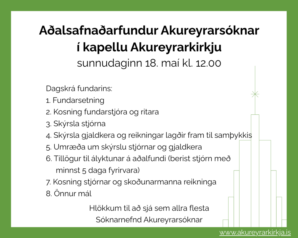 Aðalsafnaðarfundur Akureyrarsóknar