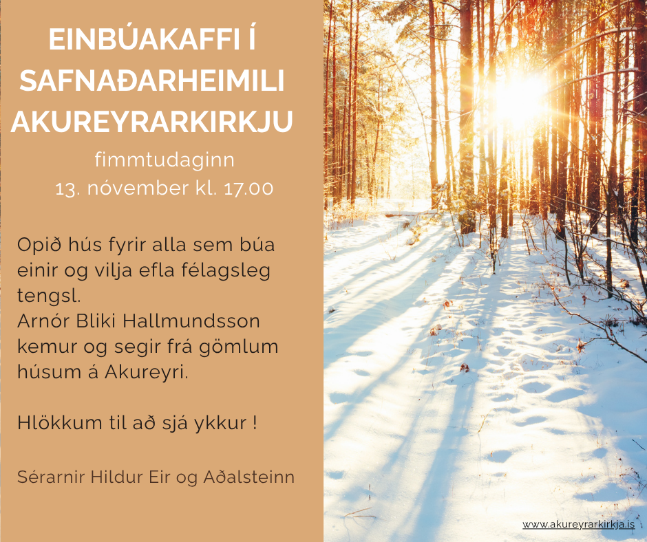 Einbúakaffi í Safnaðarheimilinu