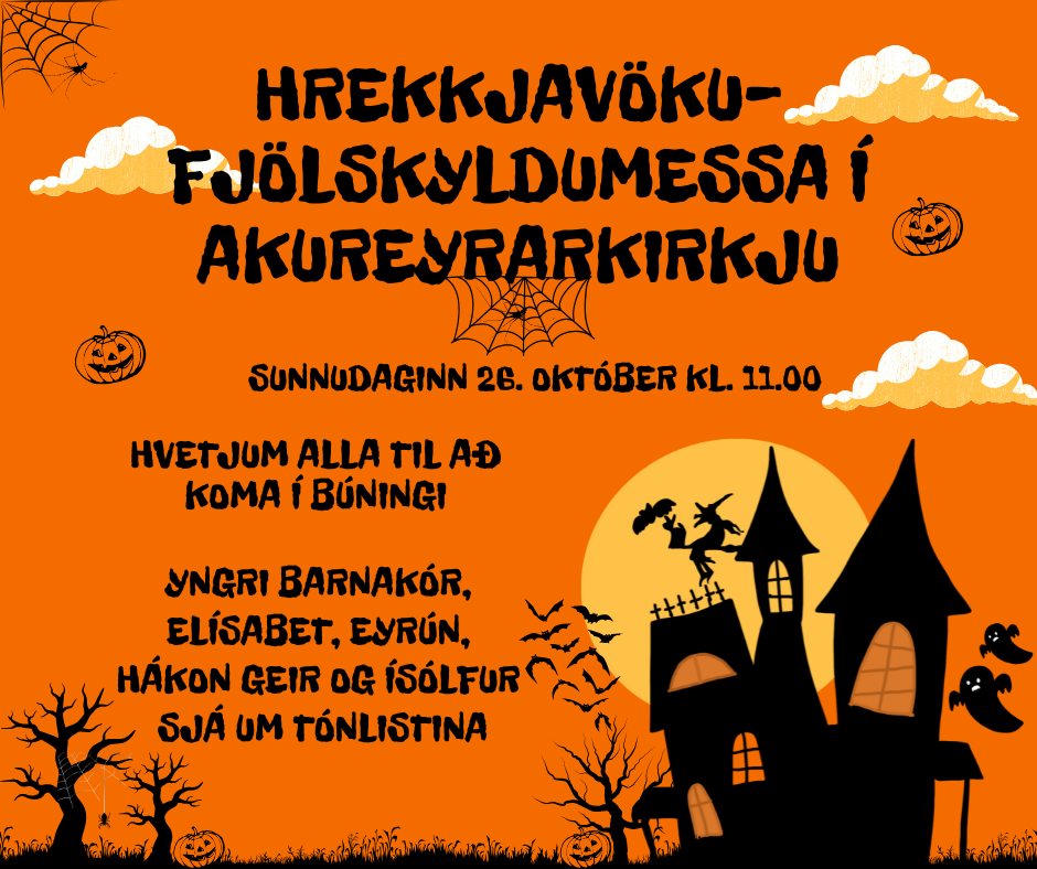 Hrekkjavöku-fjölskyldumessa í Akureyrarkirkju