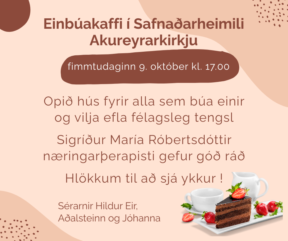 Einbúakaffi í Safnaðarheimilinu