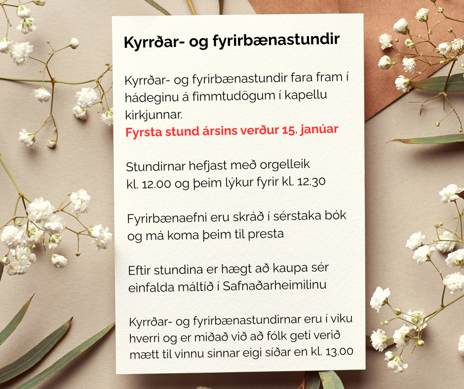 Kyrrðar- og fyrirbænastundir