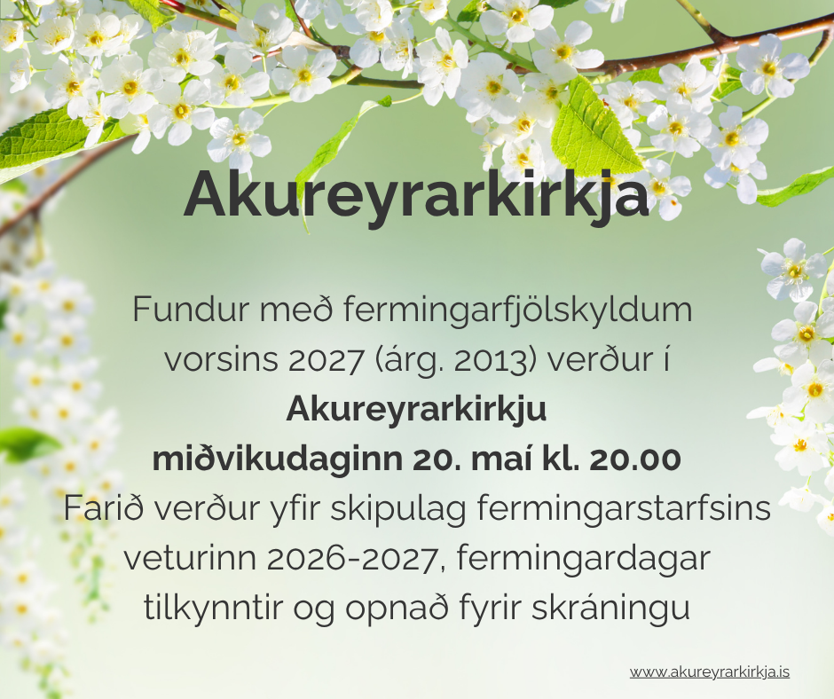 Fermingar vorið 2027