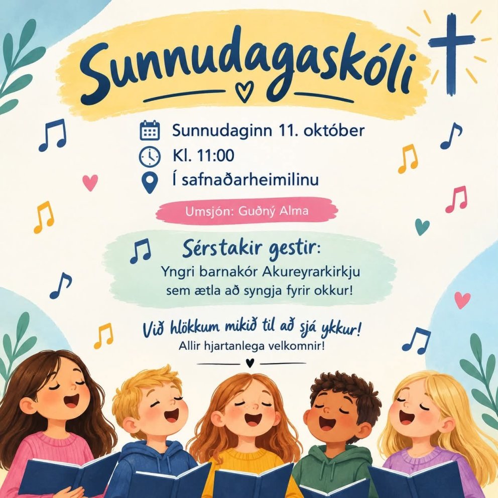 Sunnudagaskóli í Safnaðarheimilinu