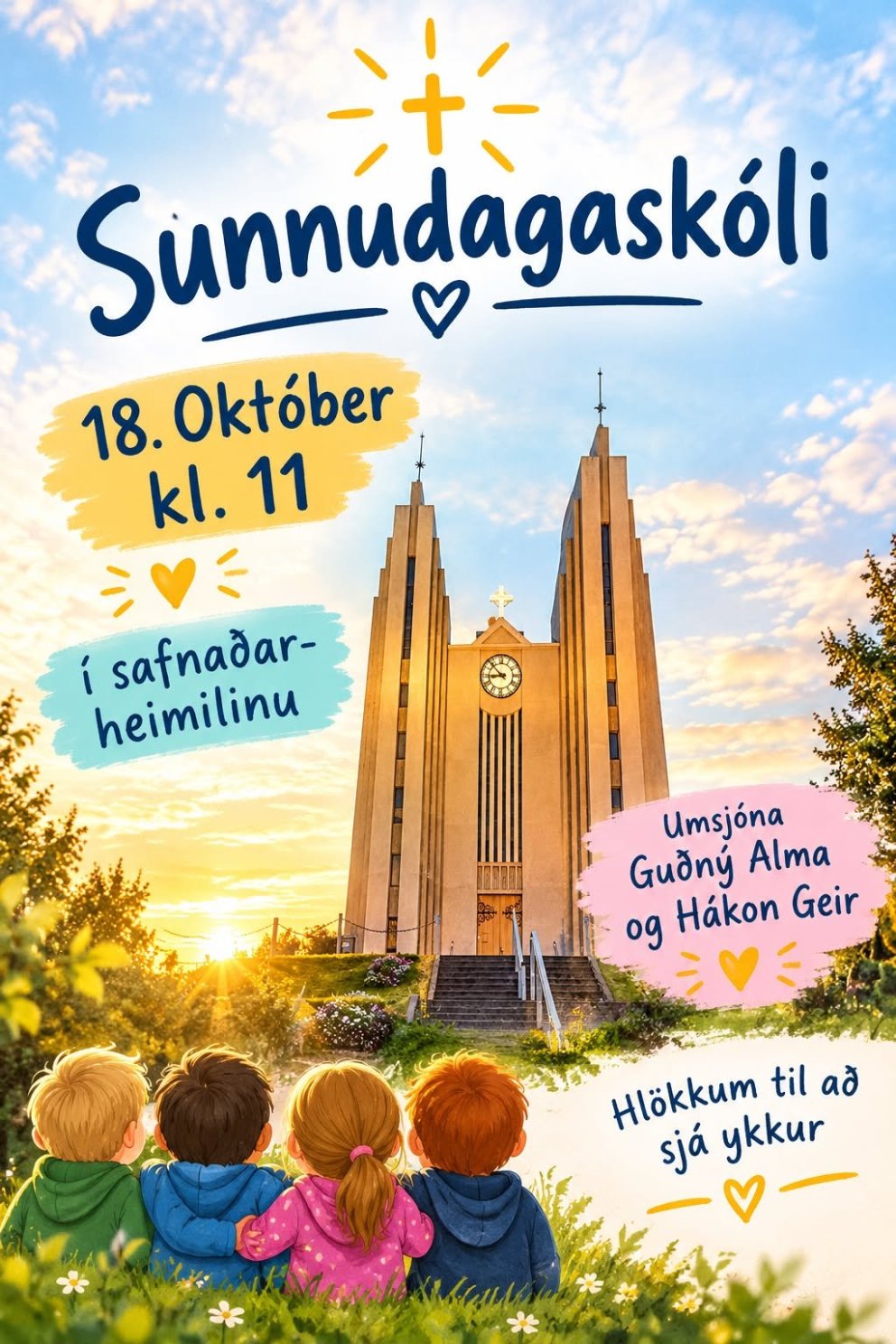 Sunnudagaskóli í Safnaðarheimilinu
