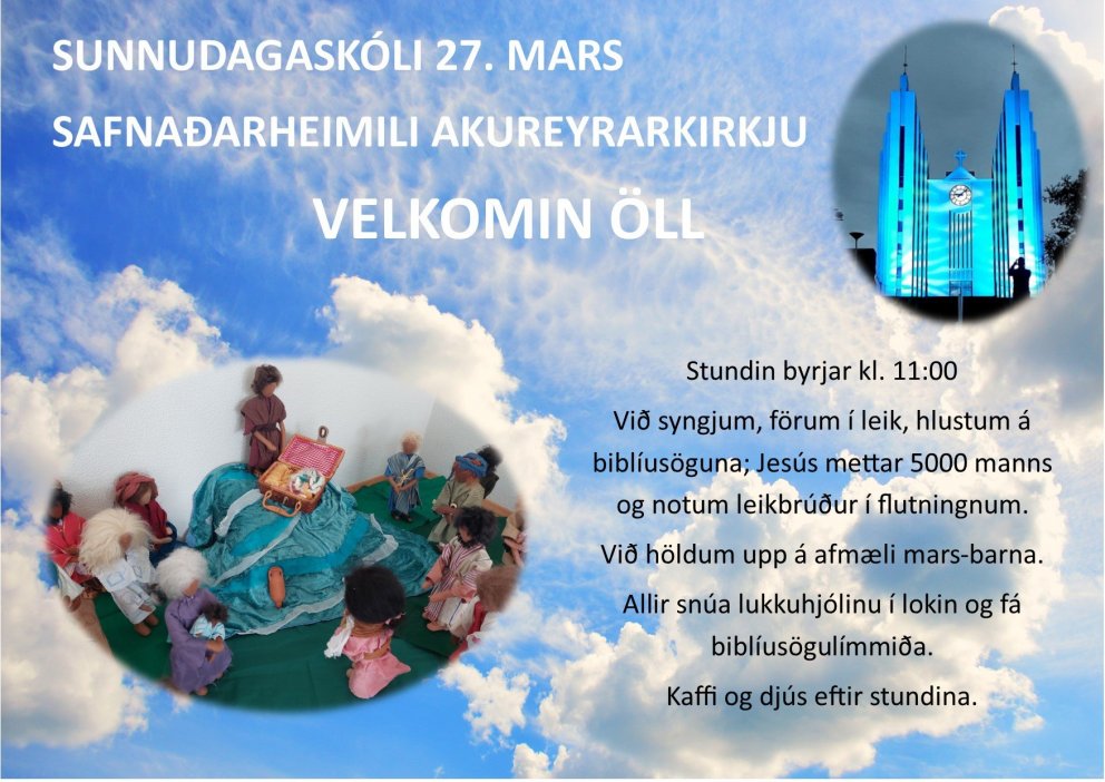 Allir velkomnir í sunnudagaskólann okkar :)
