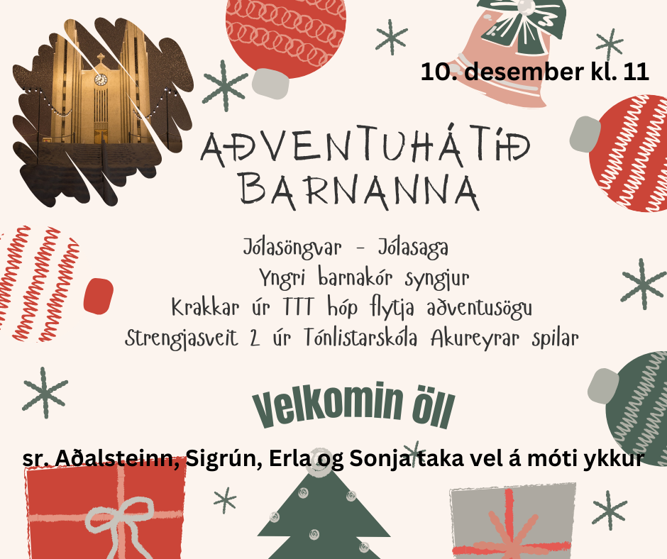 Aðventuhátíð barnanna sunnudaginn 10.desember