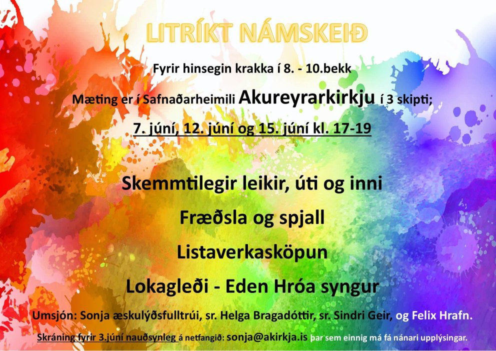 Litríkt námskeið fyrir hinsegin krakka í 8.-10. bekk
