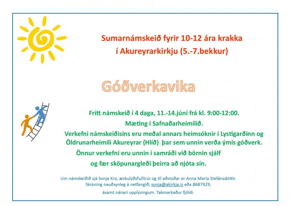 Góðverkavika fyrir 5.-7.bekk - sumarstarf
