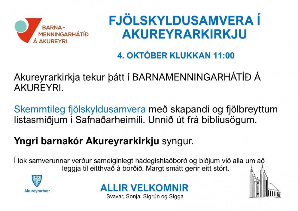 Fjölskyldusamvera 4. október