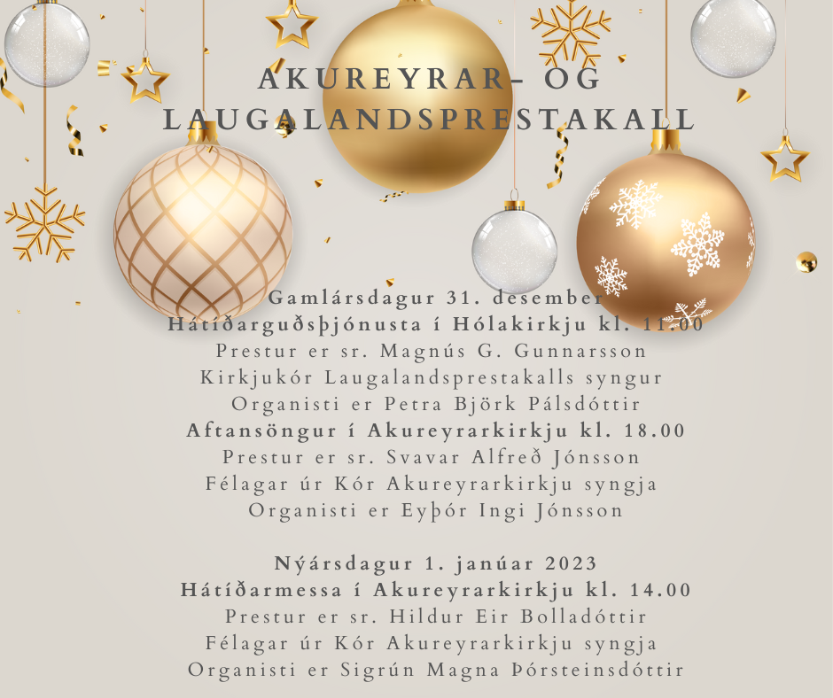 Akureyrar- og Laugalandsprestakall um áramót