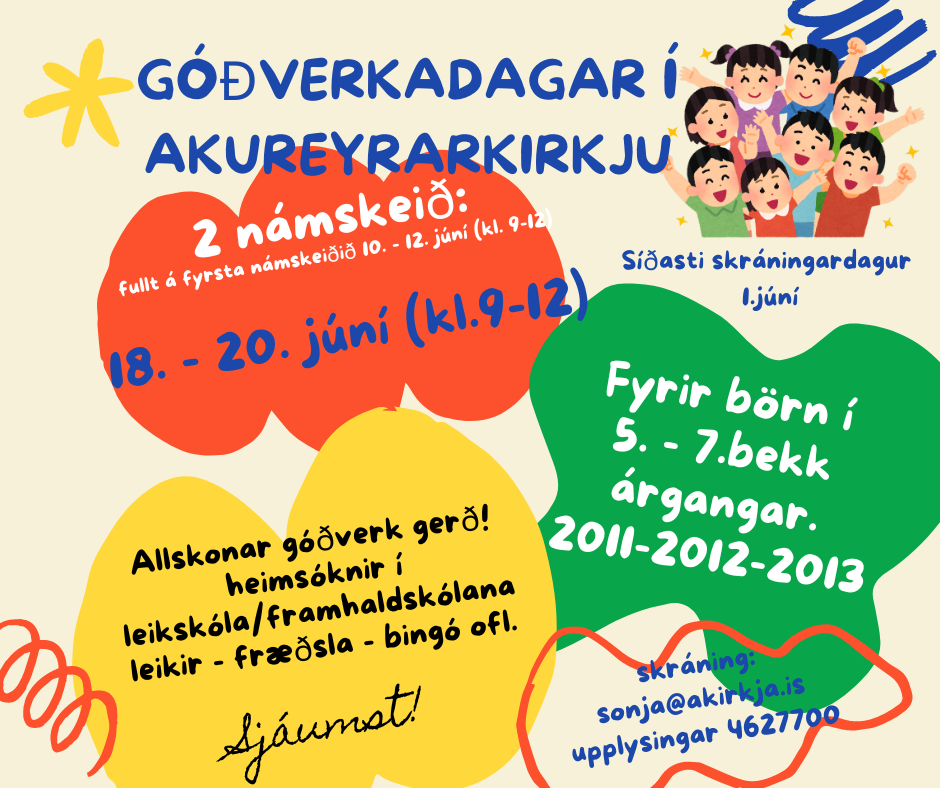 Sumarnámskeið - aðeins laust á seinna námskeiðið.