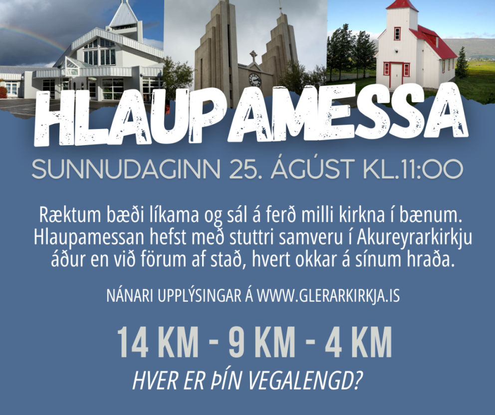 Hlaupamessa milli kirknanna í bænum