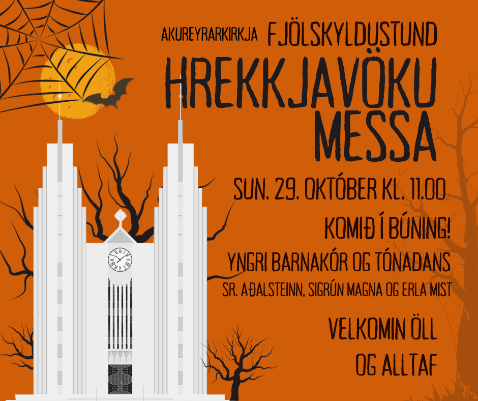 Fjölskyldustund - Hrekkjavökumessa í Akureyrarkirkju