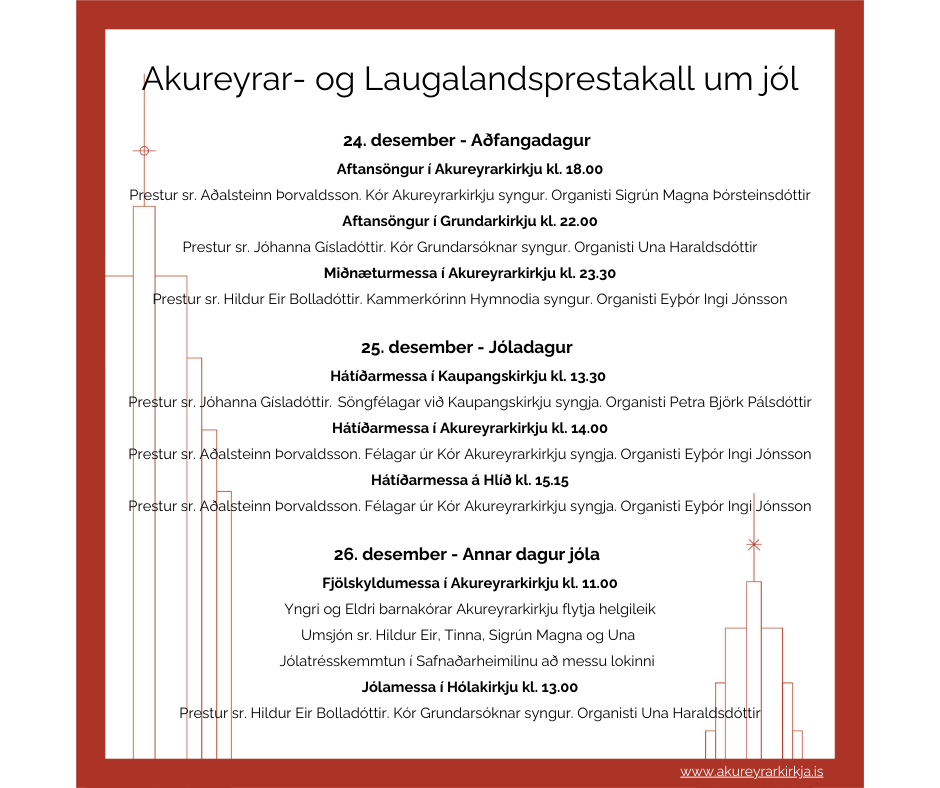 Akureyrar- og Laugalandsprestakall um jól