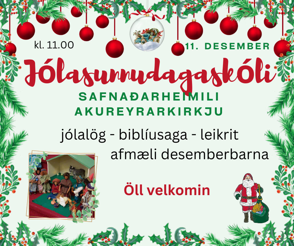 síðasti sunnudagaskólinn fyrir jól !