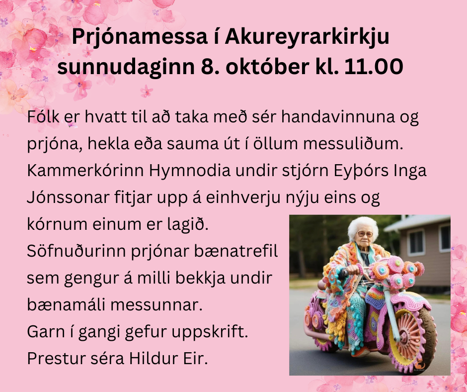 Prjónamessa í Akureyrarkirkju