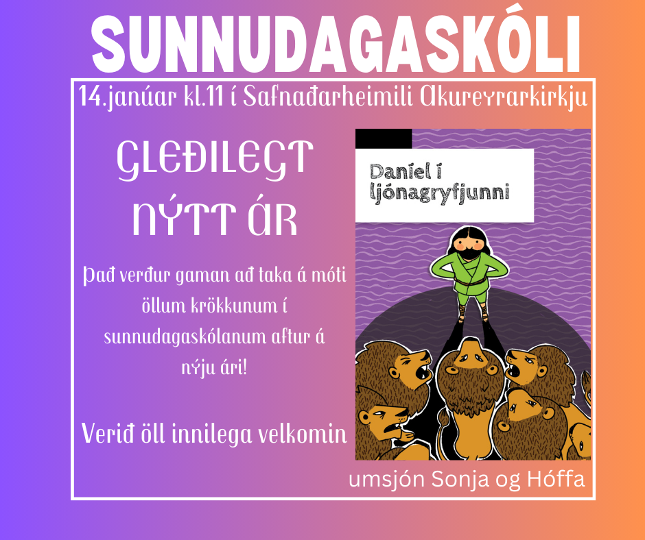 Sunnudagaskólinn fer aftur af stað á nýju ári!