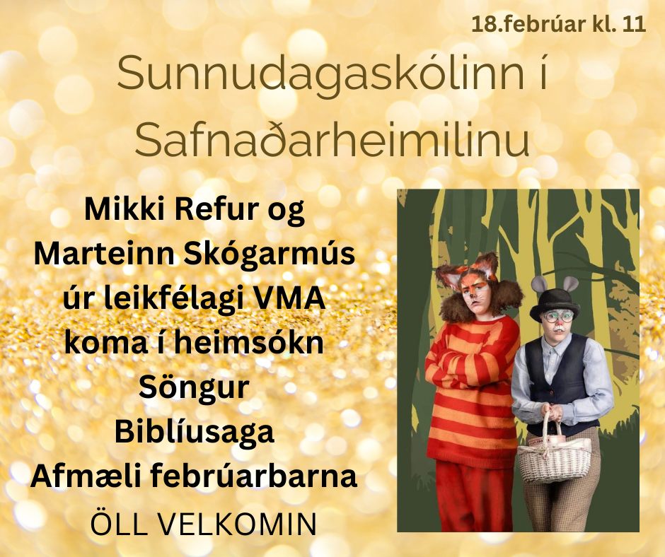 Skemmtileg heimsókn í sunnudagaskólann 18.febrúar