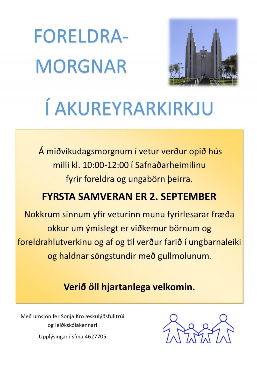Foreldramorgnar hefjast 2. september
