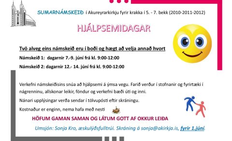 Hjálpsemidagar - sumarnámskeið fyrir 10-12 ára krakka