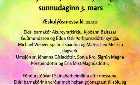 Akureyrarkirkja á æskulýðsdaginn 3. mars