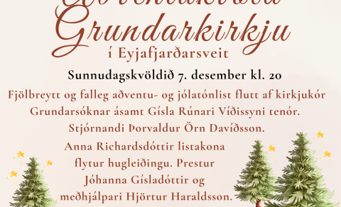 Aðventukvöld Grundarkirkju í Eyjafjarðarsveit