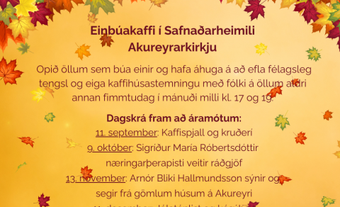 Einbúakaffi í Safnaðarheimilinu