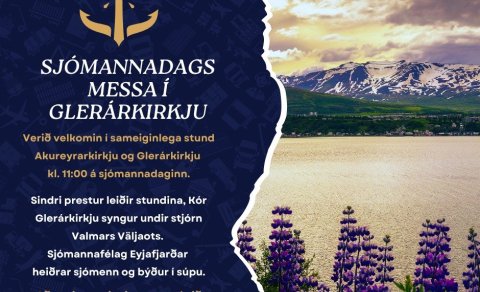 Sameiginlega sjómannadagsmessa Akureyrar- og Glerárkirkju í Glerárkirkju
