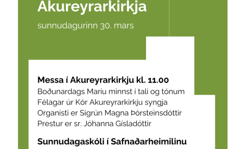 Akureyrarkirkja 30. mars - Boðunardagur Maríu