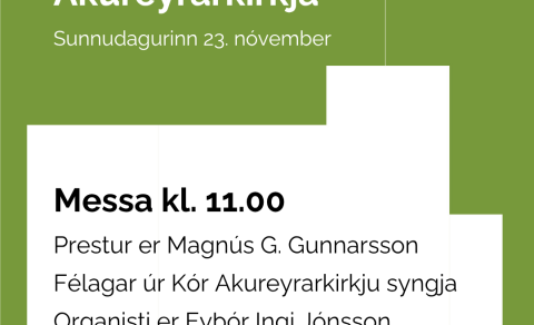 Sunnudagurinn 23. nóvember í Akureyrarkirkju