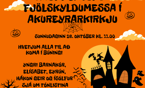Hrekkjavöku-fjölskyldumessa í Akureyrarkirkju
