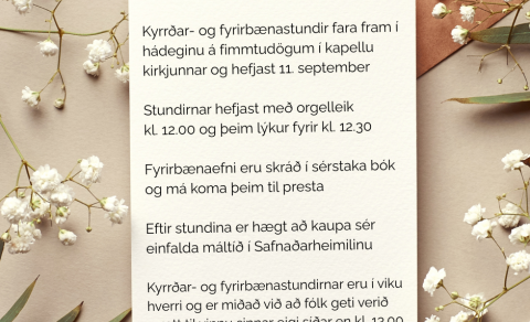 Kyrrðar- og fyrirbænastundir