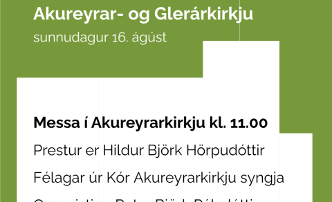 Sameiginlegt helgihald Akureyrar- og Glerárkirkju í Akureyrarkirkju