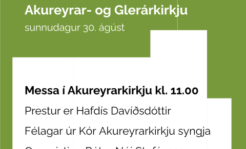 Sameiginlegt helgihald Akureyrar- og Glerárkirkju í Akureyrarkirkju