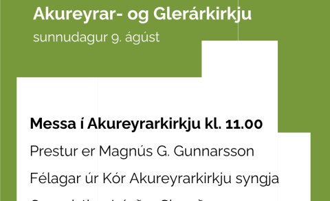 Sameiginlegt helgihald Akureyrar- og Glerárkirkju í Akureyrarkirkju