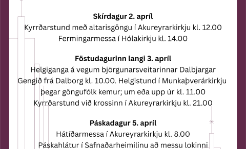 Dymbilvika og páskar í Akureyrar- og Laugalandsprestakalli