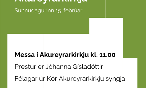 Akureyrarkirkja, sunnudagurinn 15. febrúar