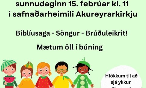 Safnaðarheimilið, sunnudaginn 15. febrúar