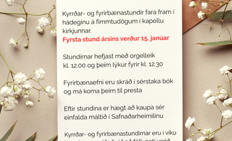 Kyrrðar- og fyrirbænastundir