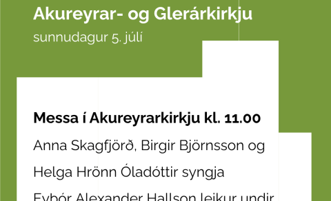 Sameiginlegt helgihald Akureyrar- og Glerárkirkju í Akureyrarkirkju