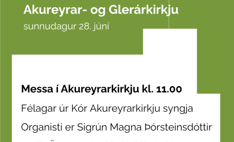 Sameiginlegt helgihald Akureyrar- og Glerárkirkju í Akureyrarkirkju