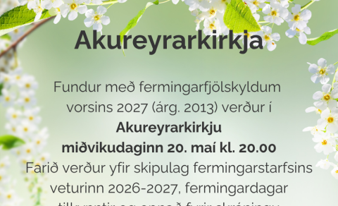 Fermingar vorið 2027