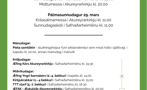 Akureyrarkirkja í mars