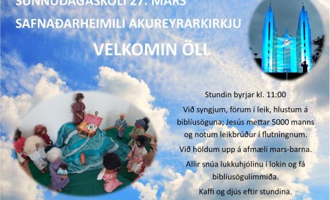 Allir velkomnir í sunnudagaskólann okkar :)