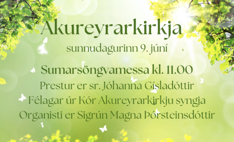 Sunnudagurinn 9. júní í Akureyrarkirkju